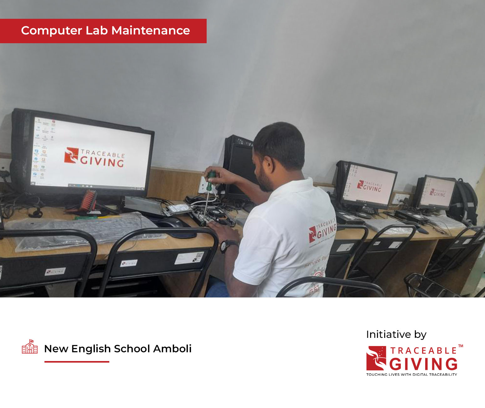 E-LEARNING CLASS ROOM AND COMPUTER LAB MAINTENANCE - 2024 <span>For New English School Amboli</span>