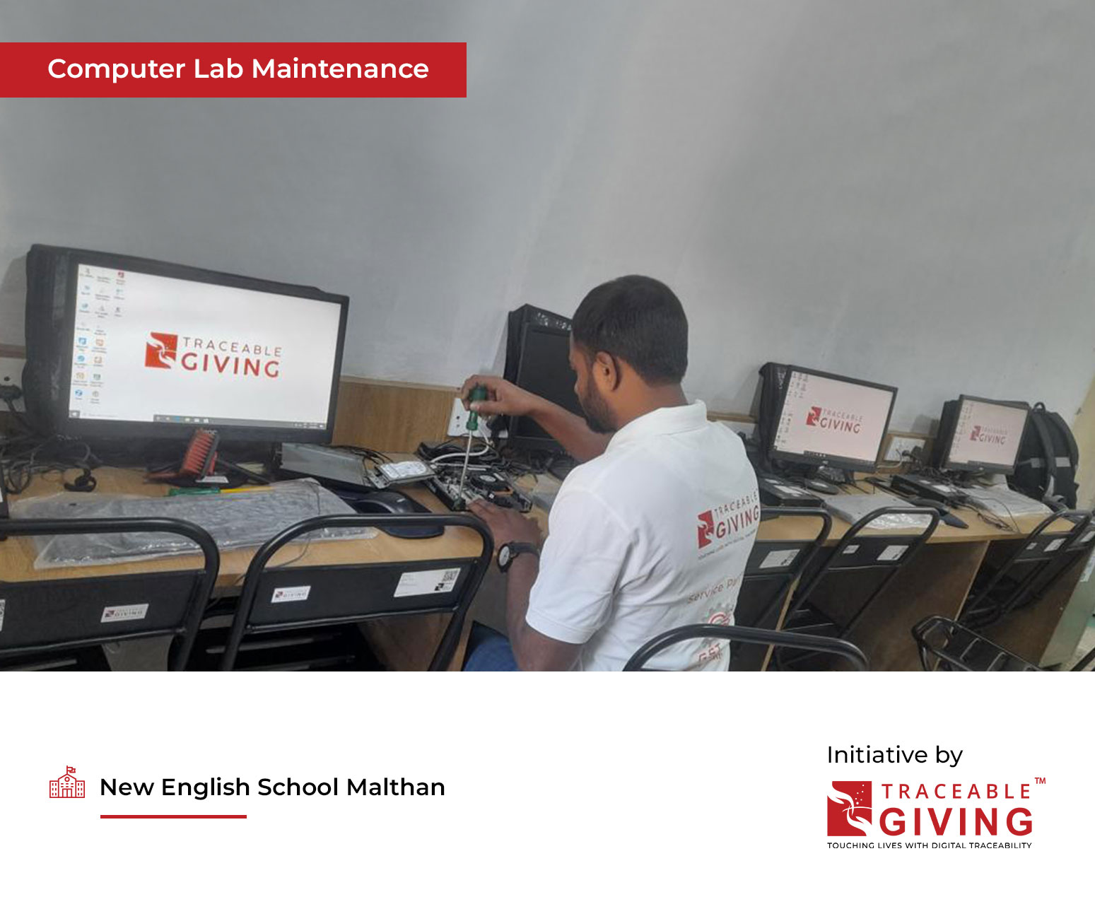 E-LEARNING CLASS ROOM AND COMPUTER LAB MAINTENANCE - 2024 <span>For New English School Malthan</span>